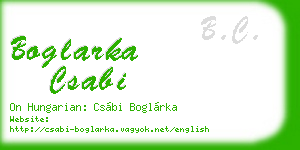 boglarka csabi business card