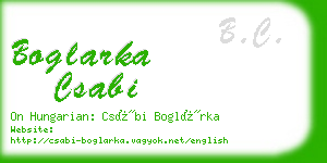 boglarka csabi business card